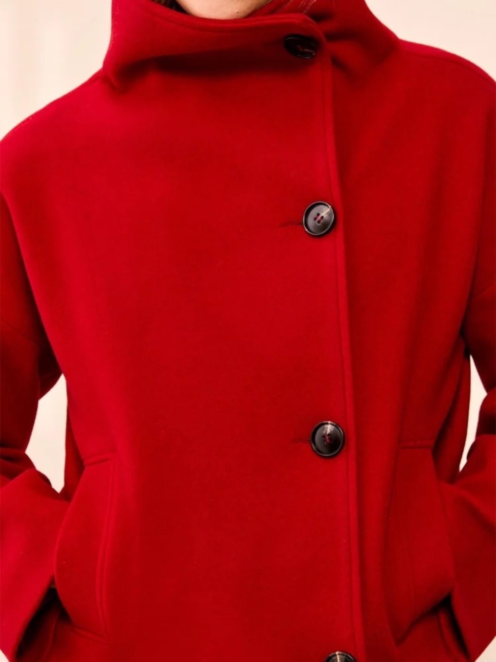 Tribal LOFTY KNIT FUNNEL NECK BUTTON FRONT JACKET